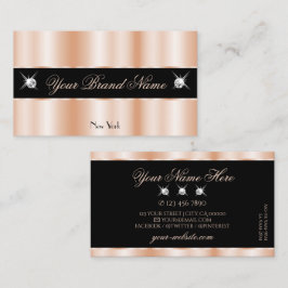 Luxurij Glam, Luxe Glam, Ro Guld Black Gnistra Visitkort
