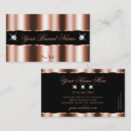 Luxurij Glam, Luxe Glam, Ro Guld Black Gnistra Visitkort