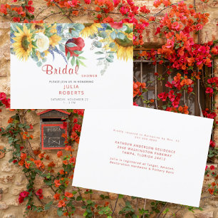 Luxurij Red Blommigt Tuscan-Möhippan Inbjudningar