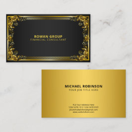 Luxurij Regal Guld Ram på Svarta havet Visitkort