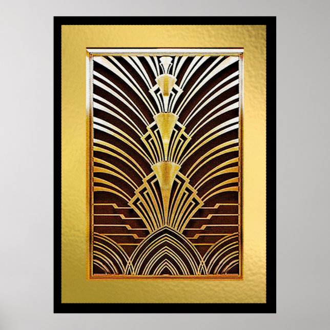 Luxuriös Art Deco Poster (Framsidan)