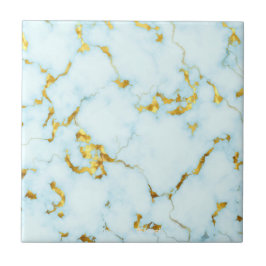 Luxuriös Azure Gilded Pottery Motif Ceramic Art Kakelplatta