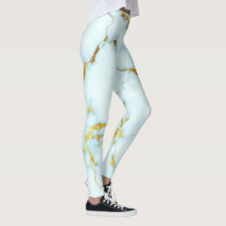 Luxuriös Azure Gilded Pottery Motif Ceramic Art Leggings