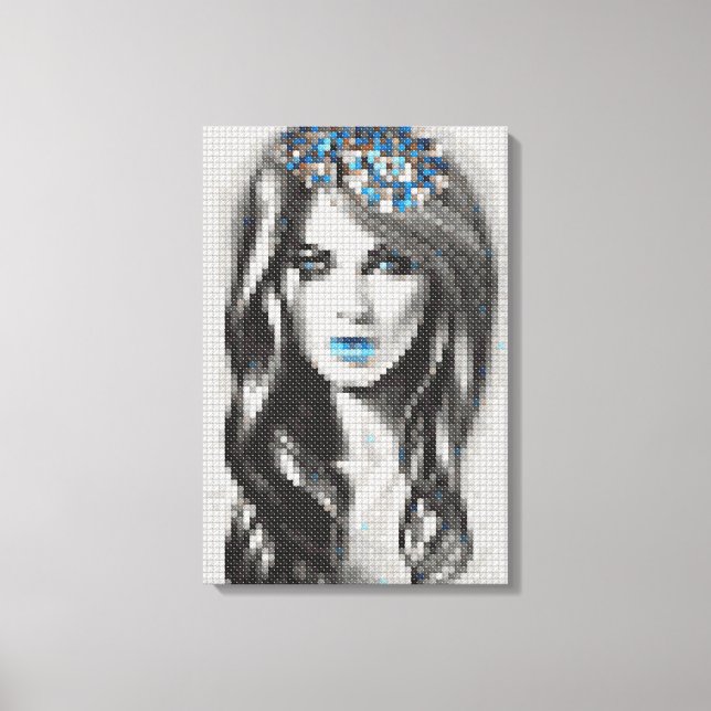 Luxuriös Blue Elegance Canvas Art (Framsida)