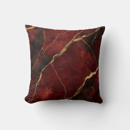 Luxuriös burgundy Guld Marble Decorative Pillow Kudde