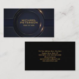 Luxuriös Circle Guld Line | Modern Futuristiska Visitkort