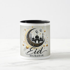 Luxuriös Crescent Mosque Eid Mubarak Mugg