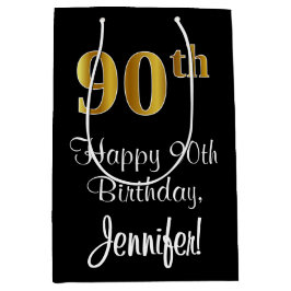 Luxuriös, Elegant, Faux Guld ser 90:e födelsedag