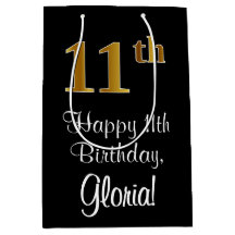 Luxuriös, Elegant, Faux Guld Titta 11:e födelsedag