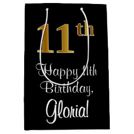 Luxuriös, Elegant, Faux Guld Titta 11:e födelsedag