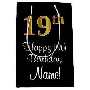 Luxuriös, Elegant, Faux Guld Titta 19:e födelsedag