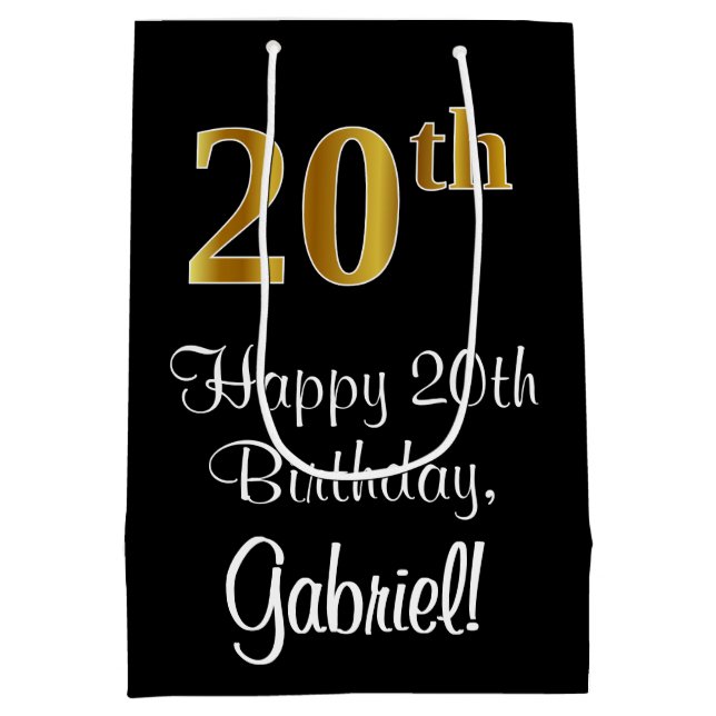 Luxuriös, Elegant, Faux Guld Titta 20:e födelsedag (Baksidan)