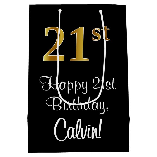 Luxuriös, Elegant, Faux Guld Titta 21:a födelsedag (Baksidan)