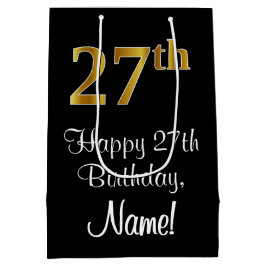 Luxuriös, Elegant, Faux Guld Titta 27:e födelsedag