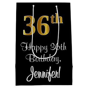 Luxuriös, Elegant, Faux Guld Titta 36:e födelsedag