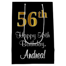 Luxuriös, Elegant, Faux Guld Titta 56:e födelsedag