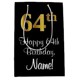 Luxuriös, Elegant, Faux Guld Titta 64:e födelsedag