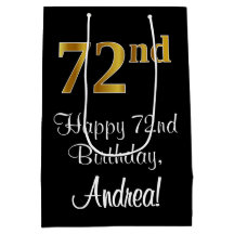 Luxuriös, Elegant, Faux Guld Titta 72:a födelsedag