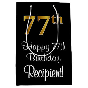 Luxuriös, Elegant, Faux Guld Titta 77:e födelsedag