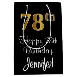 Luxuriös, Elegant, Faux Guld Titta 78:e födelsedag