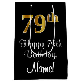 Luxuriös, Elegant, Faux Guld Titta 79:e födelsedag