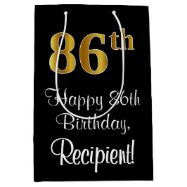 Luxuriös, Elegant, Faux Guld Titta 86:e födelsedag