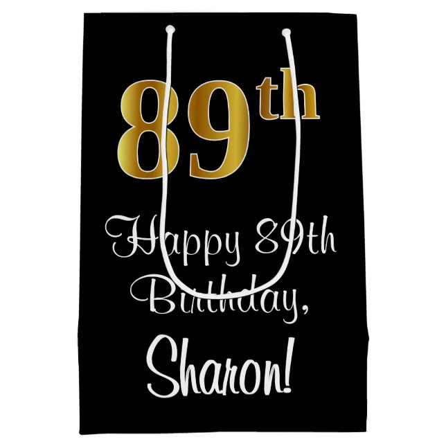 Luxuriös, Elegant, Faux Guld Titta 89:e födelsedag (Baksidan)