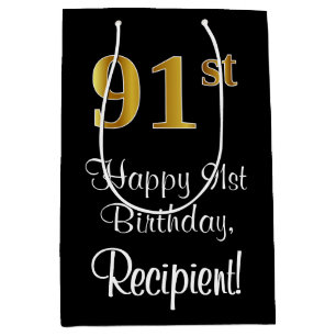 Luxuriös, Elegant, Faux Guld Titta 91:a födelsedag