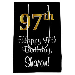 Luxuriös, Elegant, Faux Guld Titta 97:e födelsedag