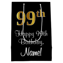 Luxuriös, Elegant, Faux Guld Titta 99:e födelsedag