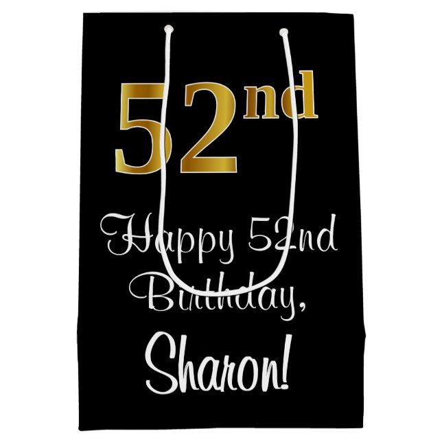 Luxuriös, Elegant, Faux Guld Titta på 52:a födelse (Baksidan)