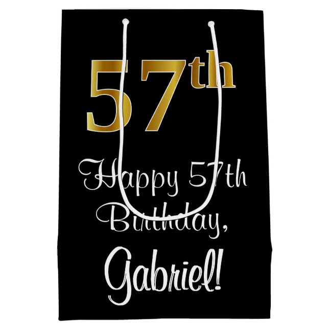 Luxuriös, Elegant, Faux Guld Titta på 57:e födelse (Baksidan)