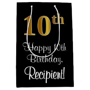 Luxuriös, Elegant, Faux Guld tittar 10:e födelseda