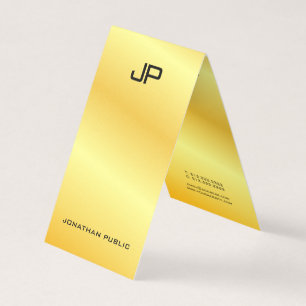 Luxuriös Elegant för guld-utseende Visitkort