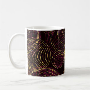 Luxuriös geometrisk utskrift av Guld Kaffemugg