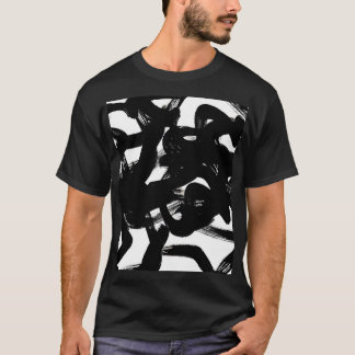 Luxuriös Guld Art: Abstrakt Black Stroke. T Shirt