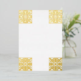 Luxuriös guldblomma Baroque Ram Blank