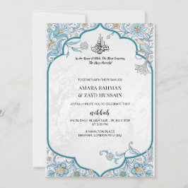 Luxuriös inbjudan till islamistiskt bröllop - djup