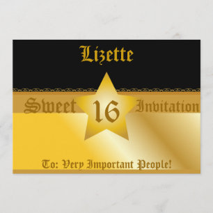 Luxuriös inbjudan till Sweet sixteen!-Kund.