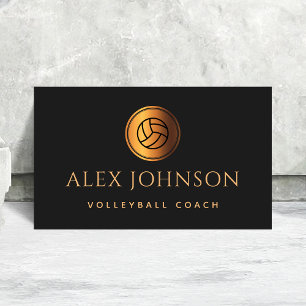 Luxuriös instruktör för volleyball Coach Guld Boll Visitkort