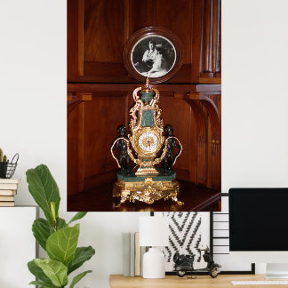 Luxuriös klocka i royalets rum Livadia palace Poster