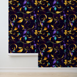 Luxuriös läder Blommigt Rulla Mönster