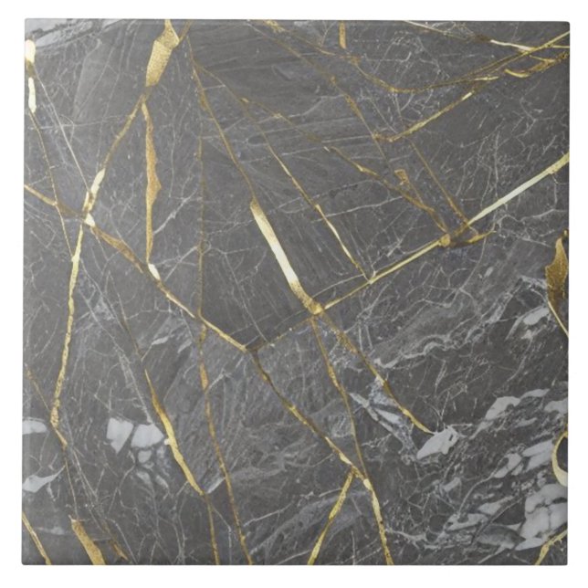 Luxuriös marble Effect Tile med Golden Veins Kakelplatta (Framsidan)