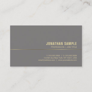 Luxuriös Modern Guld Elegant Enkel mall Visitkort