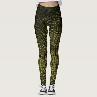 Luxuriös mörk krokodilskinn struktur. leggings