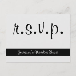 Luxuriös och Elegant ’r.s.v.p.’ vykort