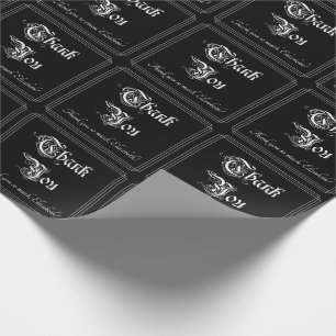 Luxuriös och opulent "Tack" Förpackning Papper Presentpapper