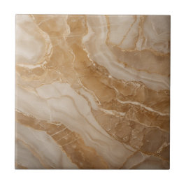 Luxuriös och tidslös - Elegant Golden Marble Kakelplatta
