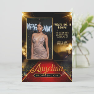 Luxuriös Prom-sändning av röd Studenten-matta Inbjudningar