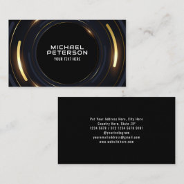 Luxuriös Radial Guld Line | Modern Futuristiska Visitkort
